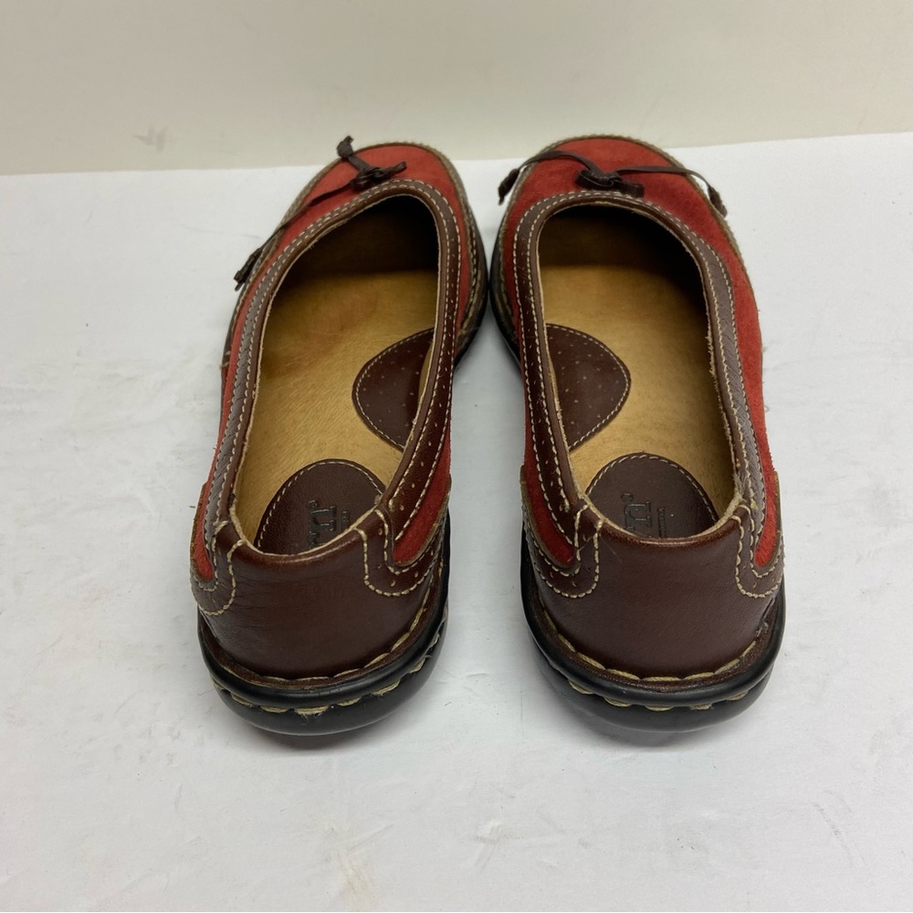 Born Women’s Shoes Brown/Red Suede Leather Flats Slip Ons Size 7 - Picture 10 of 11